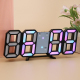 Horloge Murale Numérique LED RGB Avec 3 Alarmes Luminosité Automatique Température Date Et Pose Sur Bureau - www.yonis-shop.com