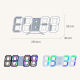 Horloge Murale Numérique LED RGB Avec 3 Alarmes Luminosité Automatique Température Date Et Pose Sur Bureau - www.yonis-shop.com