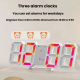 Horloge Murale Numérique LED RGB Avec 3 Alarmes Luminosité Automatique Température Date Et Pose Sur Bureau - www.yonis-shop.com
