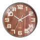 Horloge Murale Silencieuse À Quartz Déco Maison Bureau Style Bois Sans Perçage 30 Cm Précision ±30 S Par Mois