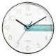 Horloge Murale À Quartz 30 Cm Pour Maison Et Bureau Mouvement Silencieux Pose Sans Perçage Bleu Blanc