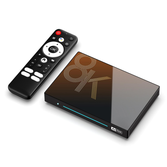 Boîtier TV Android 14 Pour Streaming 4K 120 Hz 4 Go 32 Go Wi-Fi 6 Et Ethernet Gigabit Avec Télécommande - www.yonis-shop.com