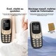 Mini Téléphone Portable 4G Double SIM Avec Bluetooth MP3 Écran 0,66 Pouce Et Touche SOS Familiale - www.yonis-shop.com