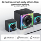 Enceinte Bluetooth 2.1 40 W Pour Musique Films Et Jeux Avec Caisson De Basses Éclairage RGB Et AUX USB TF - www.yonis-shop.com