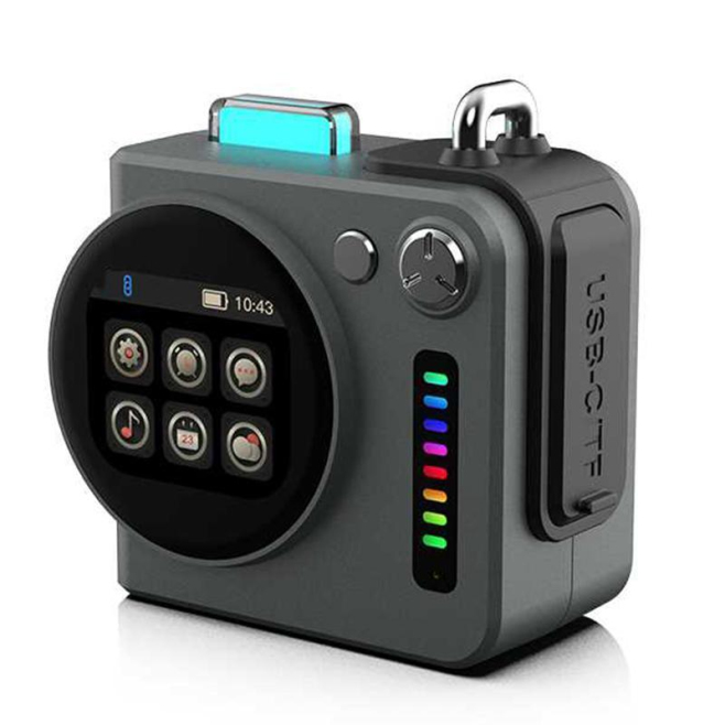 Enceinte Bluetooth Portable Écran LED Bluetooth 5.4 Boîtier Aluminium 5 W Autonomie 3 À 5 Heures Connexions USB TF Type-C - w...