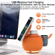 Enceinte Bluetooth Avec Chargeur Sans Fil 15 W Pour Téléphone Montre Et Écouteurs Son HiFi Orange - www.yonis-shop.com