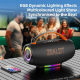 Enceinte Bluetooth Portable 100 W Pour Extérieur Avec Éclairage RGB Batterie 24000 mAh Et Audio HiFi - www.yonis-shop.com