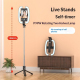 Trépied Téléphone Avec Anneau Lumineux Pour Live Streaming Rotation À 360 Degrés 9 Intensités Télécommande Bluetooth Recharge...