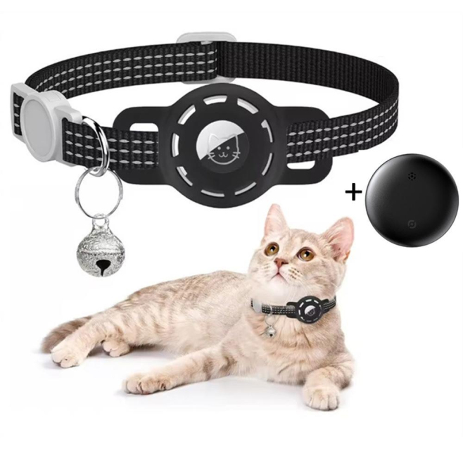 Collier GPS Pour Chat Avec Localisateur Intégré Compatible iOS Android Et Air Tag Sans Abonnement - www.yonis-shop.com
