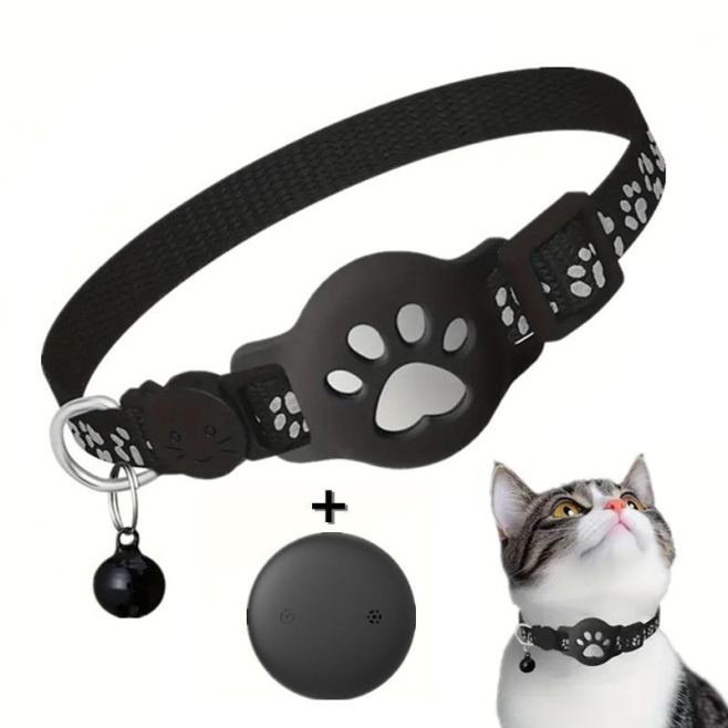 Collier Traceur GPS Pour Chat Compatible Apple Find My Avec Porte Air Tag Boucle À Détachement Rapide 18 À 30 Cm - www.yonis-...