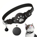 Collier GPS Pour Chat Avec Localisateur Intégré Compatible Google Find My Et AirTag Réfléchissant Détachable 18 À 30 Cm - www...