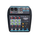 Table De Mixage Audio 4 Canaux Pour Streaming Live Avec Réverbération Bluetooth Égaliseur Sortie Casque Et Alimentation USB -...