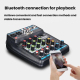 Table De Mixage Audio 4 Canaux Pour Streaming Live Avec Réverbération Bluetooth Égaliseur Sortie Casque Et Alimentation USB -...