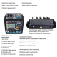 Table De Mixage Audio 4 Canaux Pour Streaming Live Avec Réverbération Bluetooth Égaliseur Sortie Casque Et Alimentation USB -...