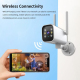 Caméra De Surveillance Extérieure PTZ 1080P WiFi Avec Vision Nocturne Double Éclairage Et Rotation 355° 90° - www.yonis-shop.com