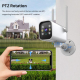 Caméra De Surveillance Extérieure PTZ 1080P WiFi Avec Vision Nocturne Double Éclairage Et Rotation 355° 90° - www.yonis-shop.com