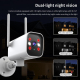 Caméra De Surveillance Extérieure PTZ 1080P WiFi Avec Vision Nocturne Double Éclairage Et Rotation 355° 90° - www.yonis-shop.com