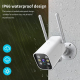 Caméra De Surveillance Extérieure PTZ 1080P WiFi Avec Vision Nocturne Double Éclairage Et Rotation 355° 90° - www.yonis-shop.com