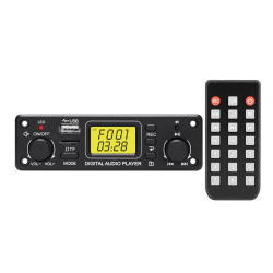 Module Autoradio MP3 Bluetooth Avec USB FM Entrée Ligne Carte TF 128 Go Et Enregistrement Stéréo H1 LCD 128x64