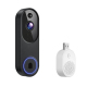 Sonnette Vidéo Sans Fil 1080p Avec Vision Nocturne Détection IA Audio Bidirectionnel Batterie 4000mAh Wi-Fi 2,4 GHz - www.yon...
