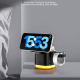 Chargeur Sans Fil Magnétique Pliable 5 En 1 Pour Smartphone Écouteurs Et Montre 25W Avec Câble Rétractable Et Veilleuse LED -...