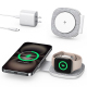 Chargeur Sans Fil Magnétique 3 En 1 15 W Pliable Avec Support Pour Téléphone Écouteurs Et Montre Gris Foncé - www.yonis-shop.com