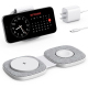 Chargeur Sans Fil Magnétique 3 En 1 15 W Pliable Avec Support Pour Téléphone Écouteurs Et Montre Gris Foncé - www.yonis-shop.com