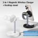 Chargeur Sans Fil Magnétique 3 En 1 Qi Jusqu’à 15W Avec Angle Réglable Et Position Horizontale Ou Verticale - www.yonis-shop.com