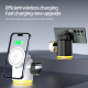 Chargeur Sans Fil Magnétique 4 En 1 Pliable Qi2 25 W Pour Smartphone Montre Connectée Et Écouteurs Avec Éclairage LED - www.y...