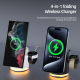 Chargeur Sans Fil Magnétique 4 En 1 Pliable Qi2 25 W Pour Smartphone Montre Connectée Et Écouteurs Avec Éclairage LED - www.y...
