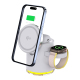 Chargeur Sans Fil Magnétique 4 En 1 Pliable Qi2 25 W Pour Smartphone Montre Connectée Et Écouteurs Avec Éclairage LED - www.y...
