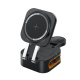 Chargeur Sans Fil Magnétique 3 En 1 15W Pliable Avec Câble Rétractable 80cm Et Support Ajustable Pour Bureau - www.yonis-shop...