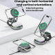 Chargeur Sans Fil Magnétique 3 En 1 15 W Avec Veilleuse LED Colorée Support Pliable Rotatif Pour Téléphone Montre Et Écouteur...