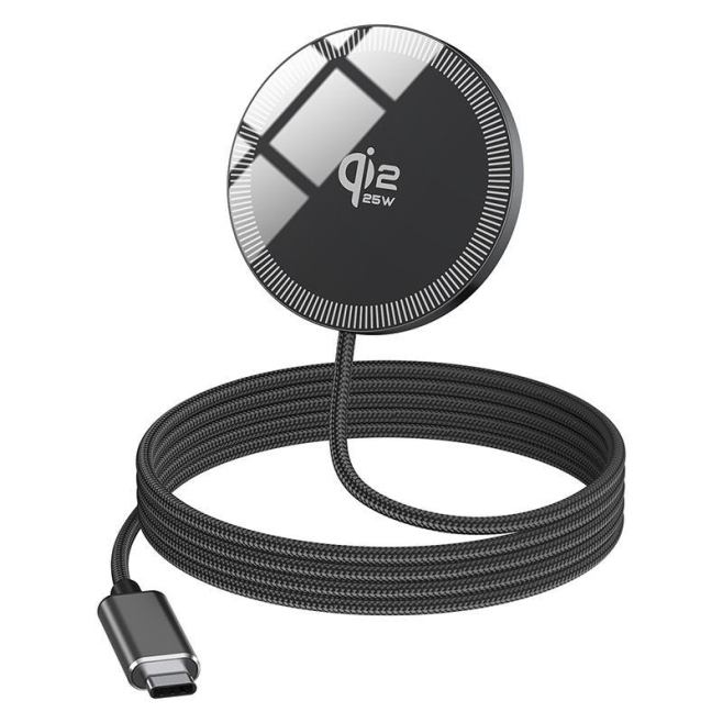 Chargeur Sans Fil Magnétique Qi2 25 W USB C Pour iPhone 12 À 17 Ultra Fin Avec Câble Tressé - www.yonis-shop.com