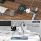 Chargeur Sans Fil Magnétique 3 En 1 Pliable 15 W Pour Smartphone Écouteurs Et Montre Avec Charge Simultanée Et Utilisation Av...