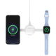 Chargeur Sans Fil Magnétique 3 En 1 Pliable 15 W Pour Smartphone Écouteurs Et Montre Avec Charge Simultanée Et Utilisation Av...
