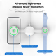 Chargeur Sans Fil Magnétique 3 En 1 Pliable 15 W Pour Smartphone Écouteurs Et Montre Avec Charge Simultanée Et Utilisation Av...