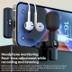 Microphone Cravate Sans Fil Avec Réduction De Bruit DSP Pour Streaming Monitoring Sans Latence Et Recharge Simultanée - www.y...