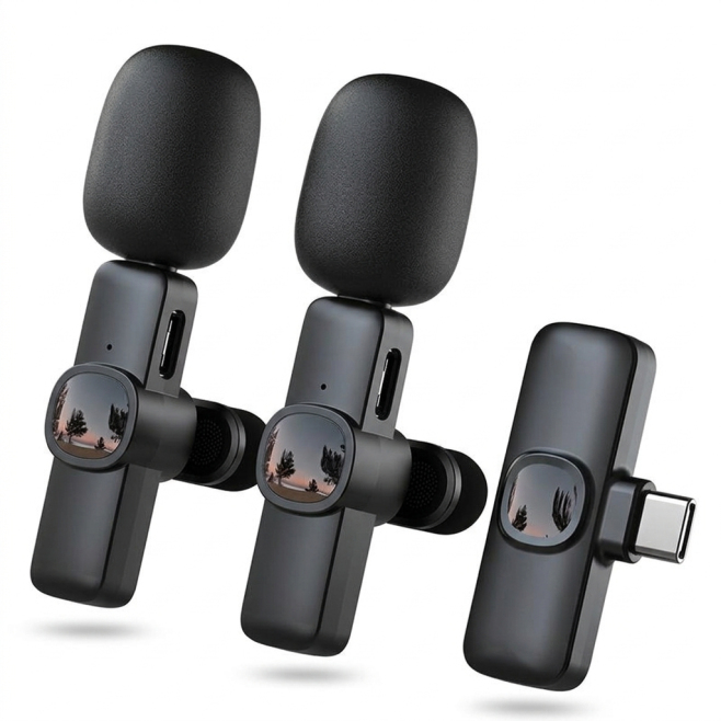 Microphone Lavalier Sans Fil Type C Pour Streaming Réduction De Bruit Monitoring En Temps Réel Autonomie 3 À 4 Heures - www.y...