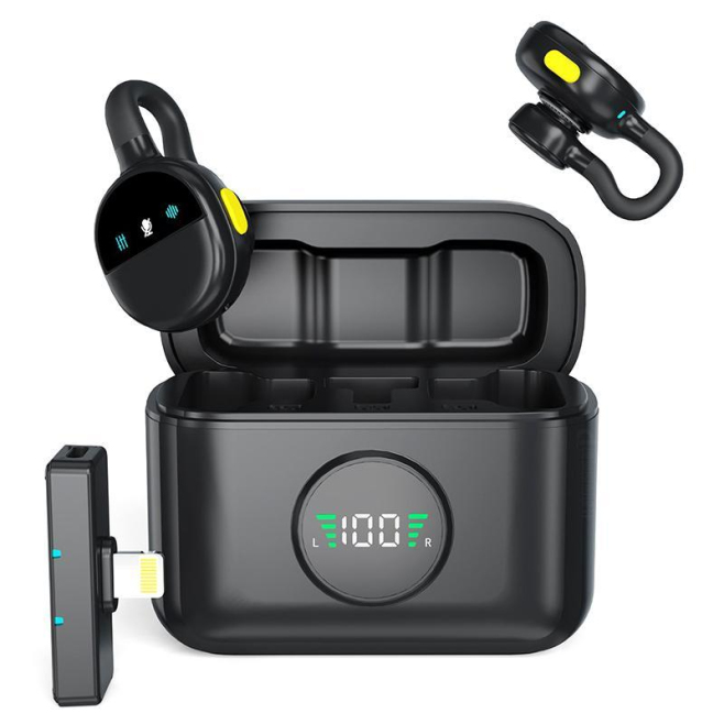 Microphone Cravate Sans Fil Pour Streaming Réduction De Bruit DSP Capture Omnidirectionnelle Autonomie 6 À 8 Heures - www.yon...