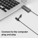 Microphone Cravate USB Omnidirectionnel Pour Ordinateur Avec Écoute Monitoring En Temps Réel Et Bouton Muet - www.yonis-shop.com
