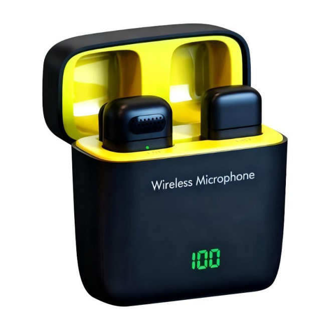 Microphone Cravate Sans Fil Pour Streaming En Direct Réduction De Bruit DSP Captation Omnidirectionnelle À 360 Degrés En Temp...