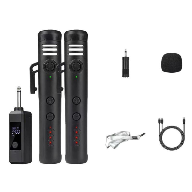Microphone Sans Fil À Condensateur Pour Enseignement Et Amplification Vocale Réduction De Bruit DSP Portée 30 m Affichage Bat...