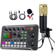 Kit Microphone Condensateur Et Carte Son Pour Karaoké Podcast Et Streaming Bluetooth 16 Effets Réduction Du Bruit - www.yonis...