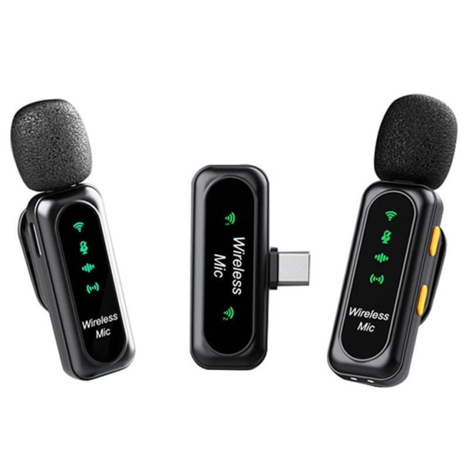Microphone Cravate Sans Fil Type C Pour Streaming Avec Réduction De Bruit DSP Monitoring Sans Latence Et Socle De Charge - ww...