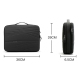 Sacoche Ordinateur Portable Homme Pour Travail Et Déplacement Imperméable Rembourrée Grande Capacité Compartiments Organisés ...