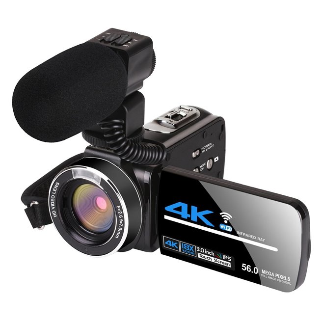 Caméscope Numérique 4K Avec Microphone 56 Mpx Zoom 18x WiFi Écran Tactile Rotatif 270° - www.yonis-shop.com