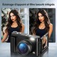 Caméscope Numérique Portable Pour Vidéo Et Photo Avec Carte Mémoire 128 Go Stabilisation Électronique Et Fonction Webcam - ww...