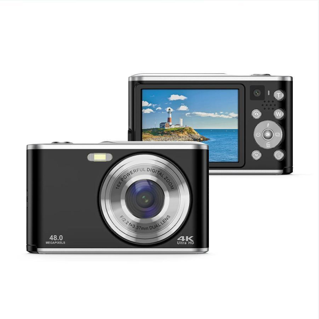 Appareil Photo Numérique Portable Pour Voyage Et Selfie Double Objectif 4K 48 MP Zoom 16x Autofocus - www.yonis-shop.com