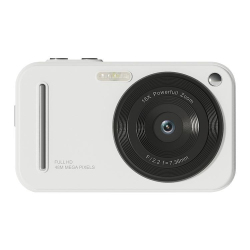 Appareil Photo Numérique 48 Mégapixels Autofocus Zoom Numérique 16x Écran IPS HD 2,4 Pouces Compact Portable en Blanc